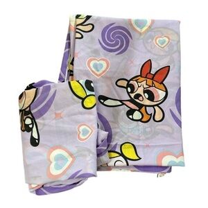 Vintage Y2K Powerpuff Girls Cartoon Network 2000 Twin Sheet Set SuperHeros